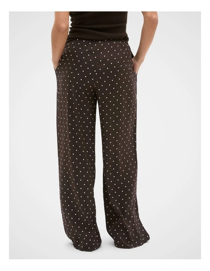Spot Easy Wide Leg Pant in Coffee Bean Spot image 2