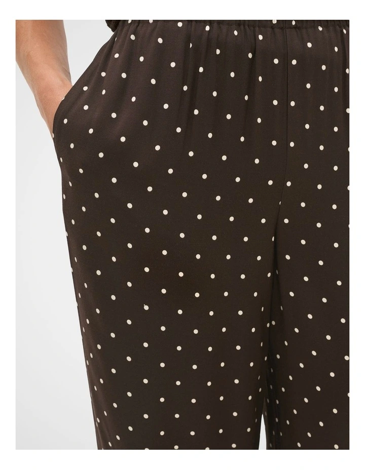 Spot Easy Wide Leg Pant in Coffee Bean Spot image 4