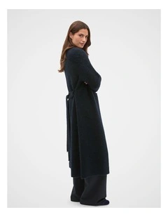 Luxe Fluffy Long Cardigan in Twilight Blue