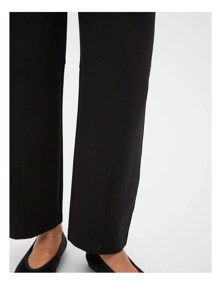 Ponte Barrel Leg Pant in Black image 4