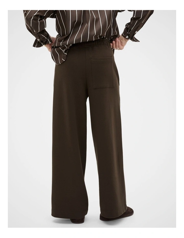 Terry Straight Leg Trackpant in Coffee Bean image 2