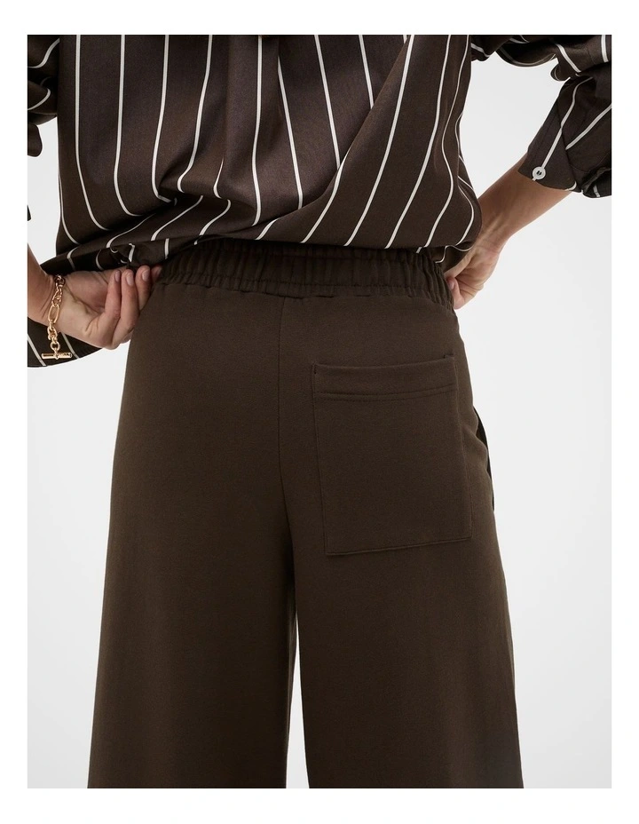 Terry Straight Leg Trackpant in Coffee Bean image 4