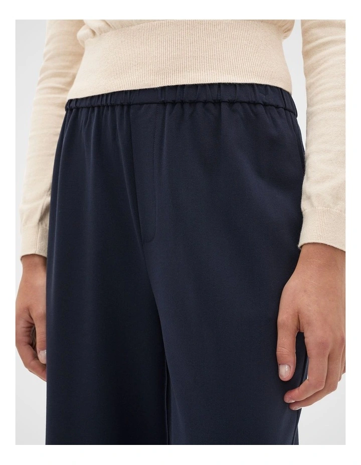 Elasticated Straight Leg Pant in Twilight Blue image 3