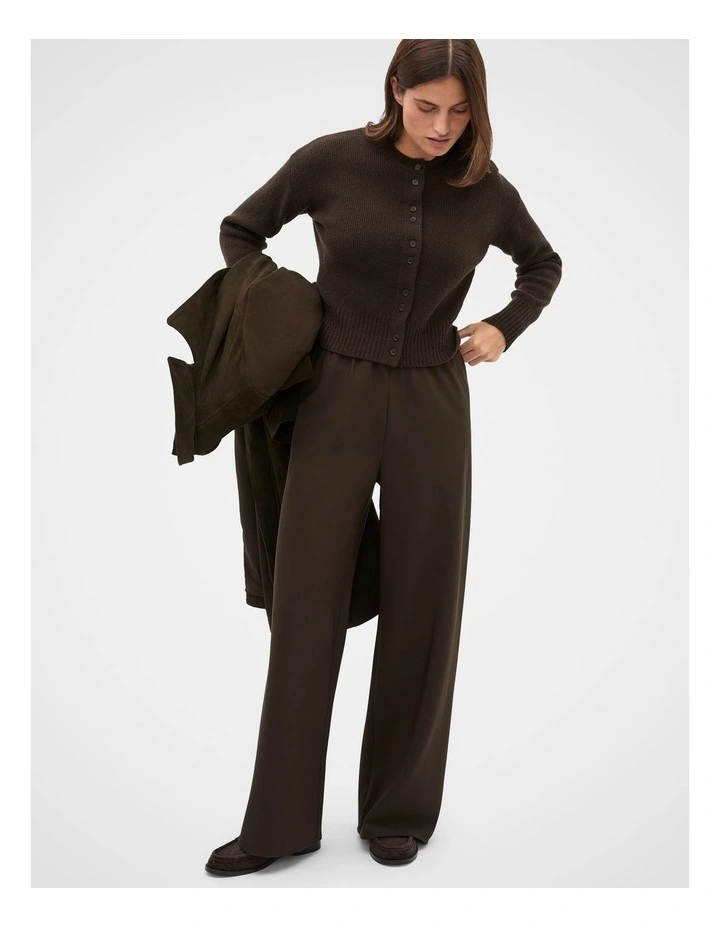Easy Wide Leg Pant in Coffee Bean image 4