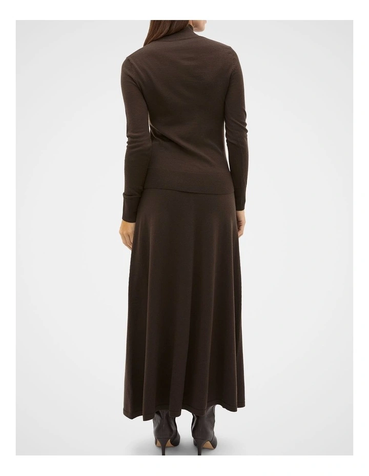 Wool Blend Layering Knit in Coffee Bean image 2