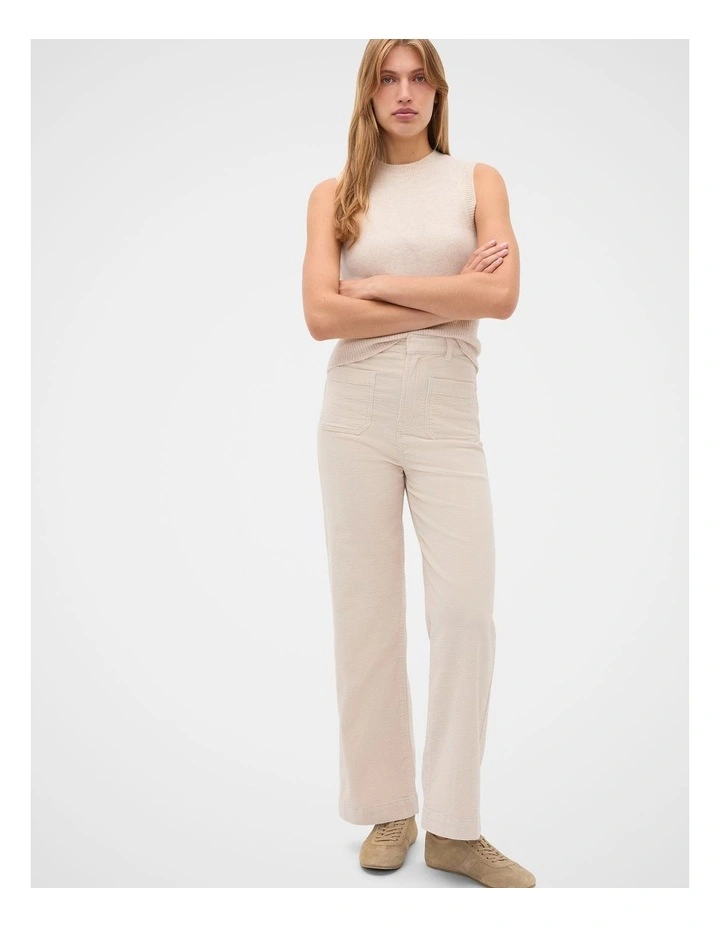 Brushed Wool Vest in Vanilla Cream Marle image 4