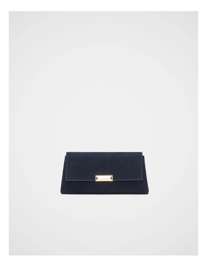 Suede Clutch in Twilight Blue image 1