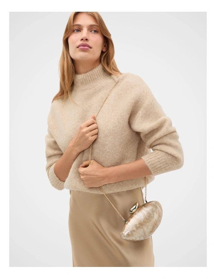 Acrylic Hrdcase Clutch in Sandstone image 2