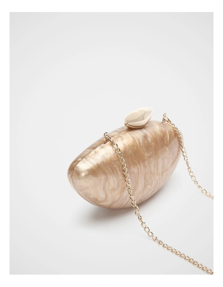 Acrylic Hrdcase Clutch in Sandstone image 3