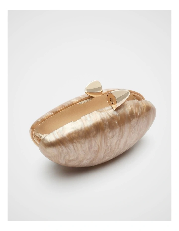 Acrylic Hrdcase Clutch in Sandstone image 4
