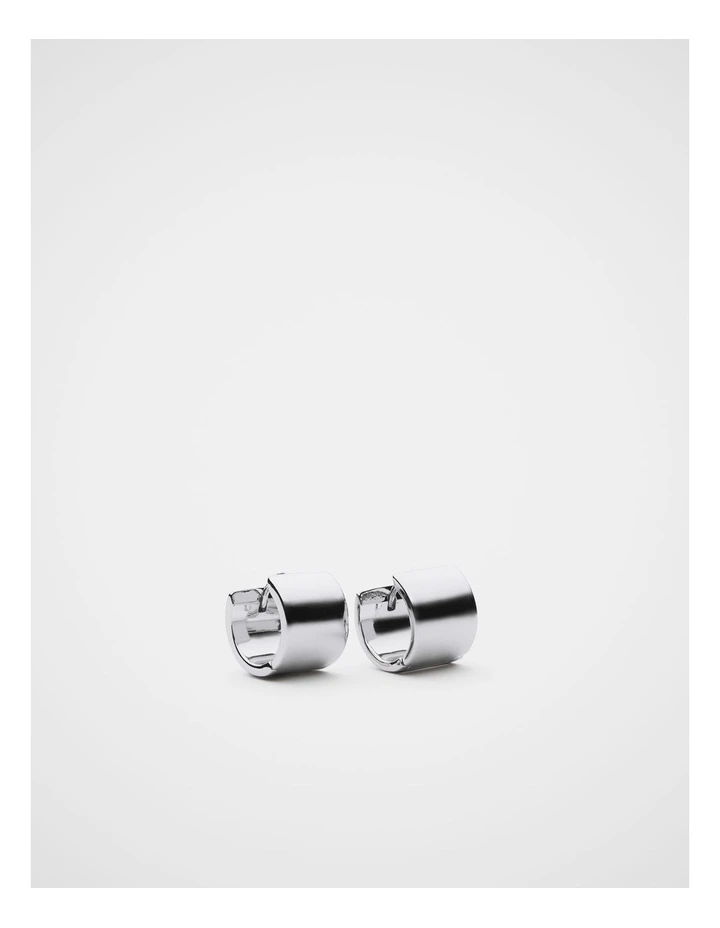 Square Hoop Earring in Silver image 1