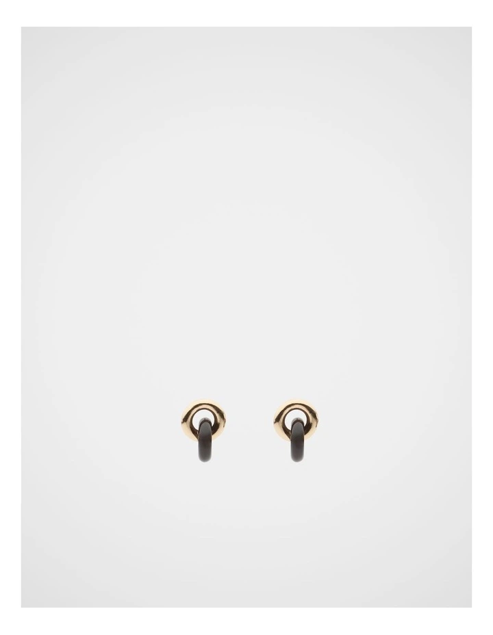 Two Tone Link Earring in Gold image 1