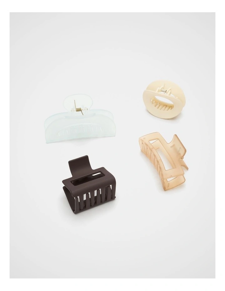 Multi Hair Claw Pack in Soft Blue image 1