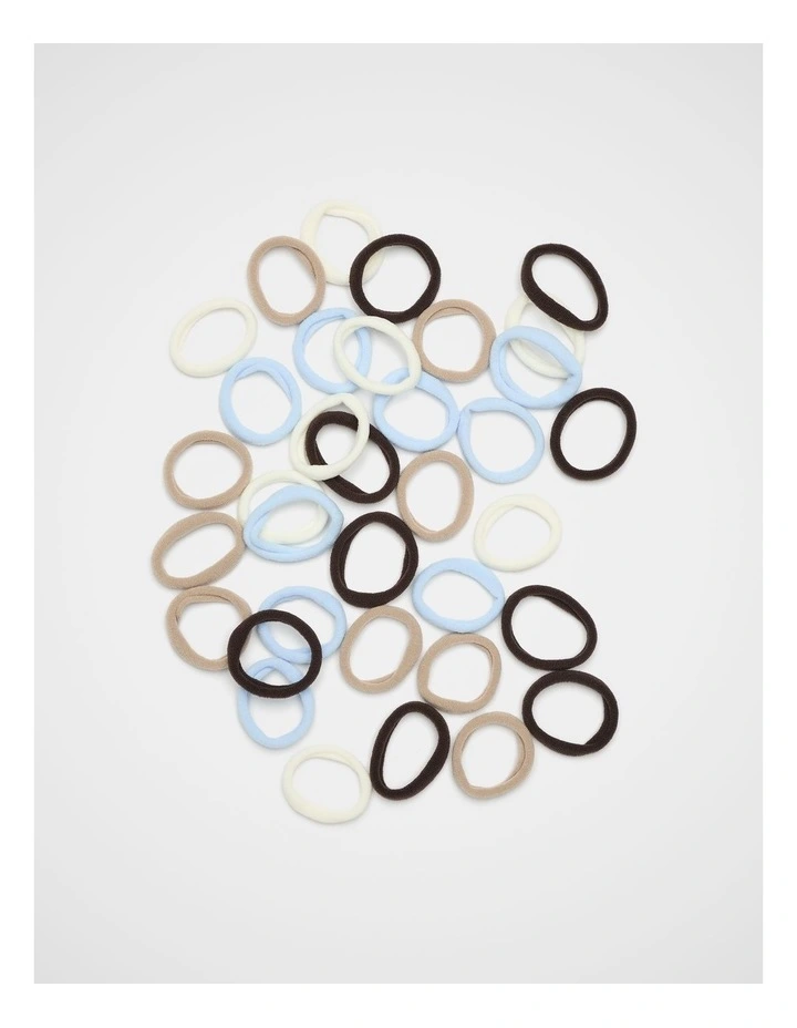 Hair Tie Set in Soft Blue image 2