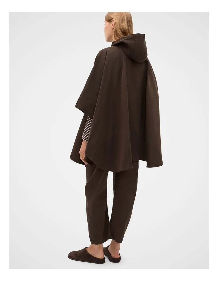 Packable Rain Poncho in Coffee Bean image 4