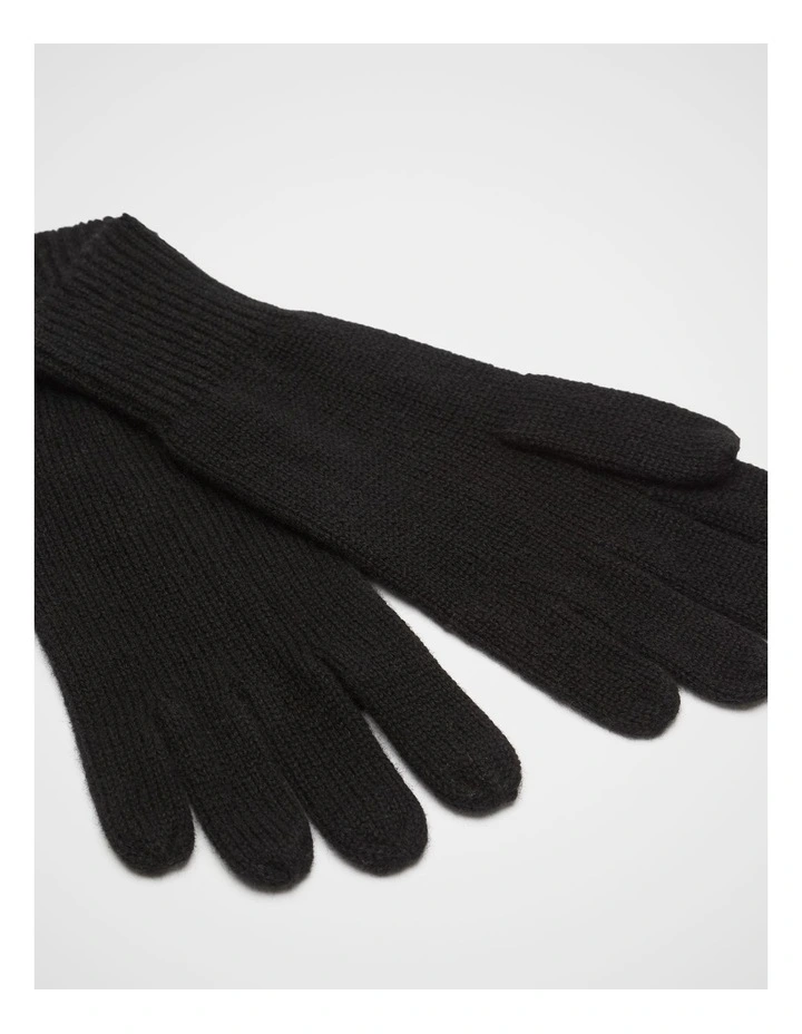 Cashmere Gloves in Black image 3