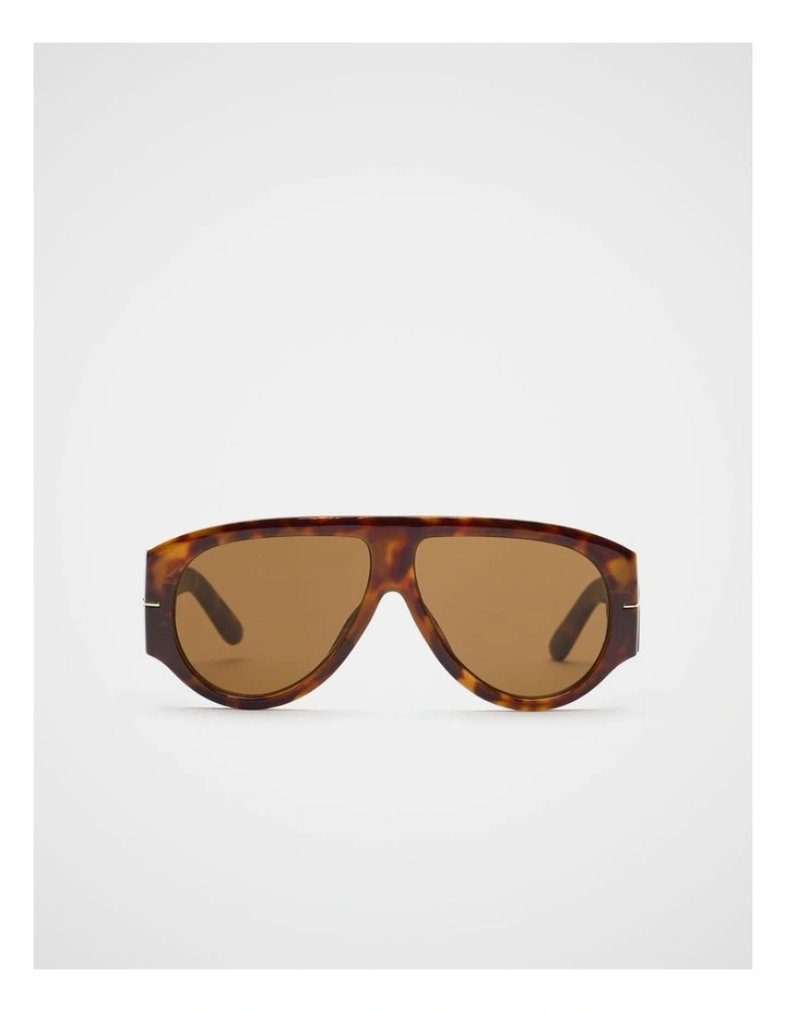 Rhi Shield Sunglasses in Dark Tort image 1