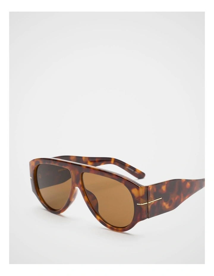 Rhi Shield Sunglasses in Dark Tort image 3