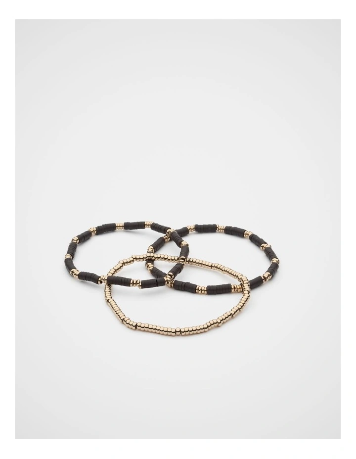 Stretch Bead Bracelet in Coffee Bean image 1