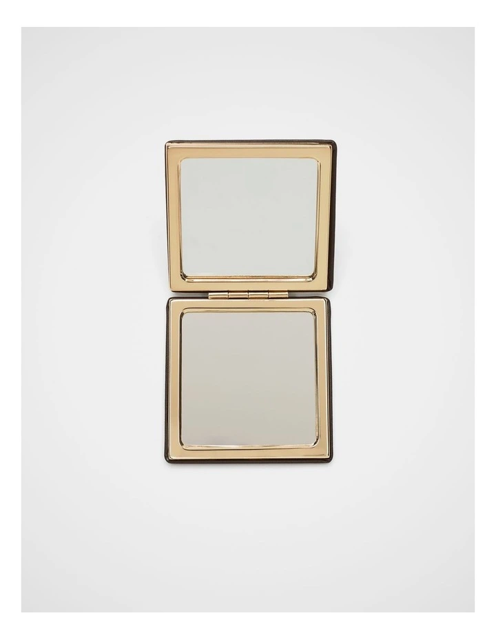 Compact Mirror in Chocolate image 2