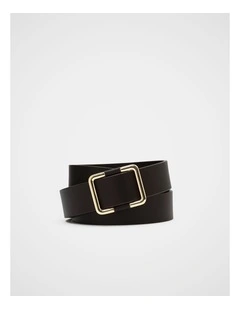 Naomi Leather Hip Belt in Chocolate
