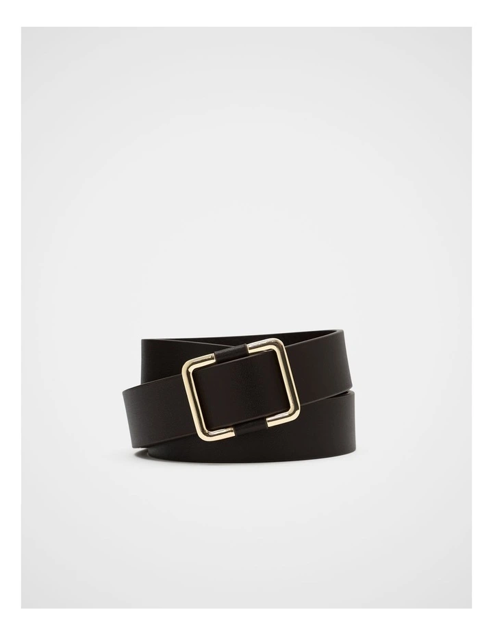Naomi Leather Hip Belt in Chocolate image 1