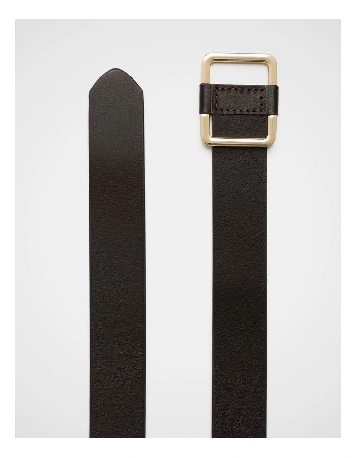 Naomi Leather Hip Belt in Chocolate image 3