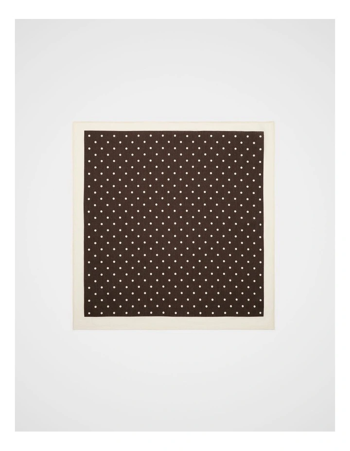 Printed Headscarf in Coffee Bean Spot image 3