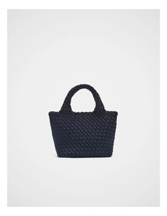 Woven Textured Crossbody Bag in Twilight Blue