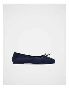 Kennedy Ballet Flat in Twilight Blue Suede