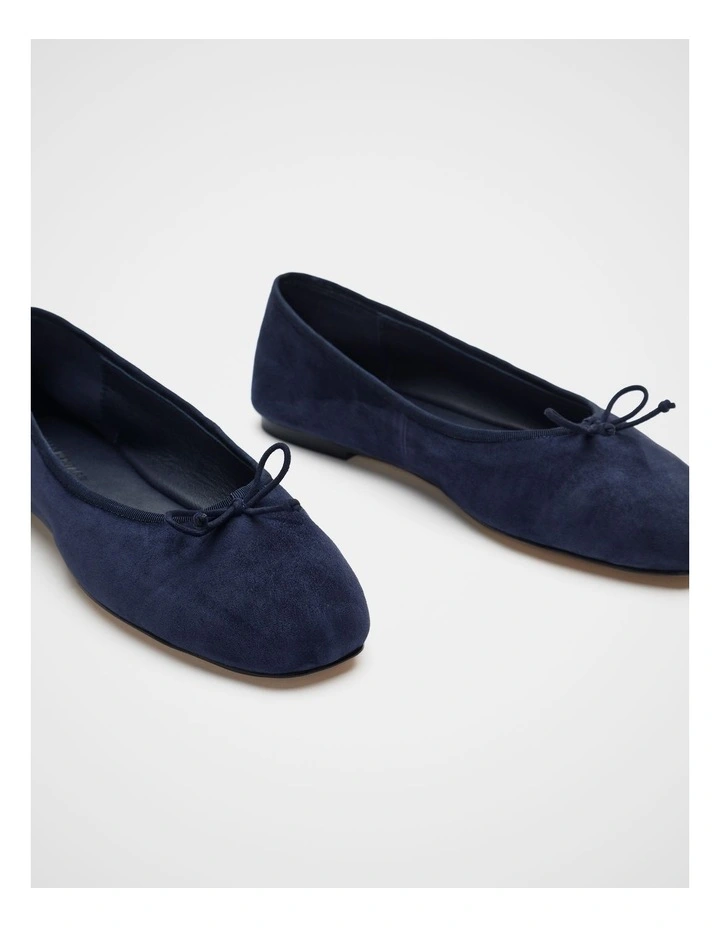 Kennedy Ballet Flat in Twilight Blue Suede image 3