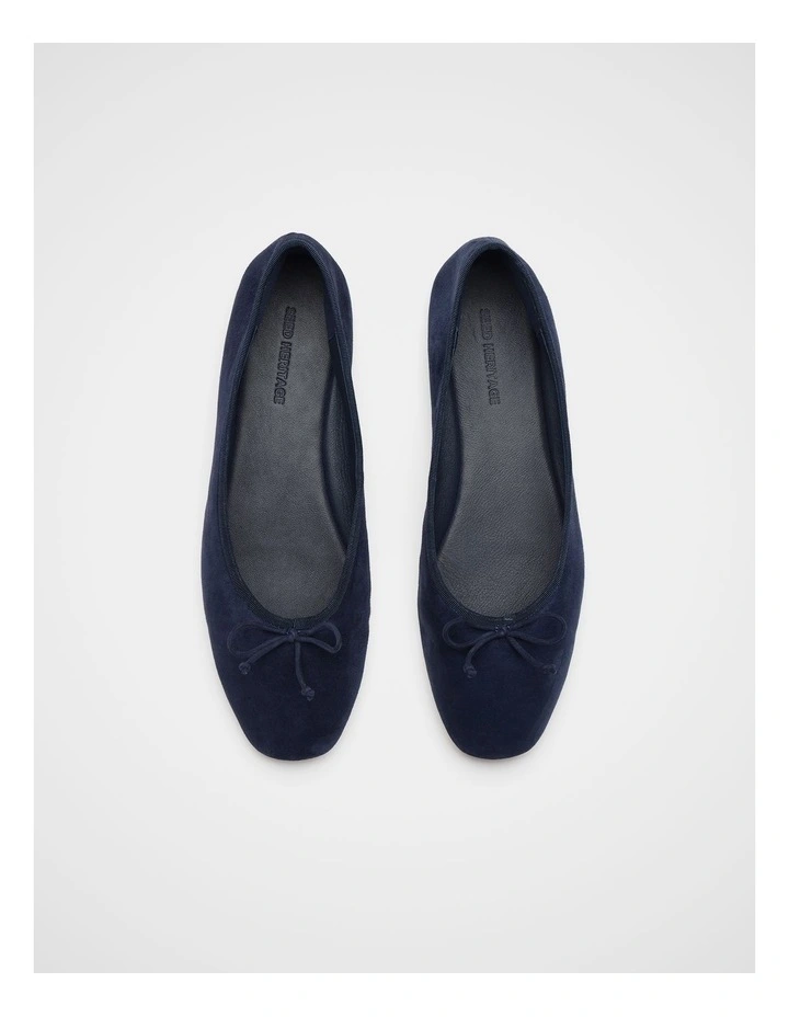 Kennedy Ballet Flat in Twilight Blue Suede image 4