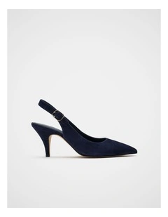 Elora Slingback Pump in Twilight Blue Suede