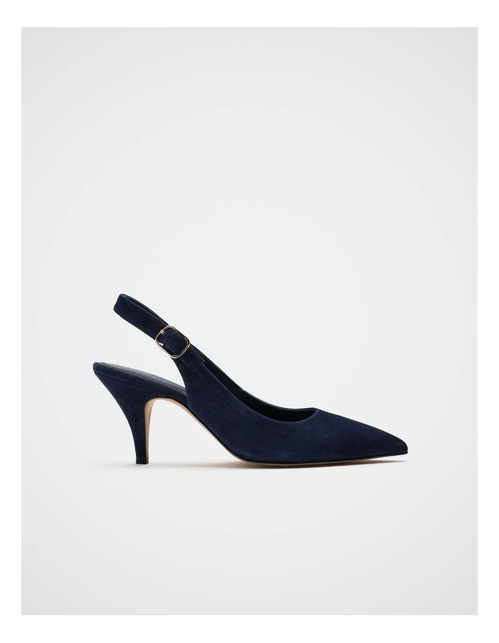 Elora Slingback Pump in Twilight Blue Suede image 1