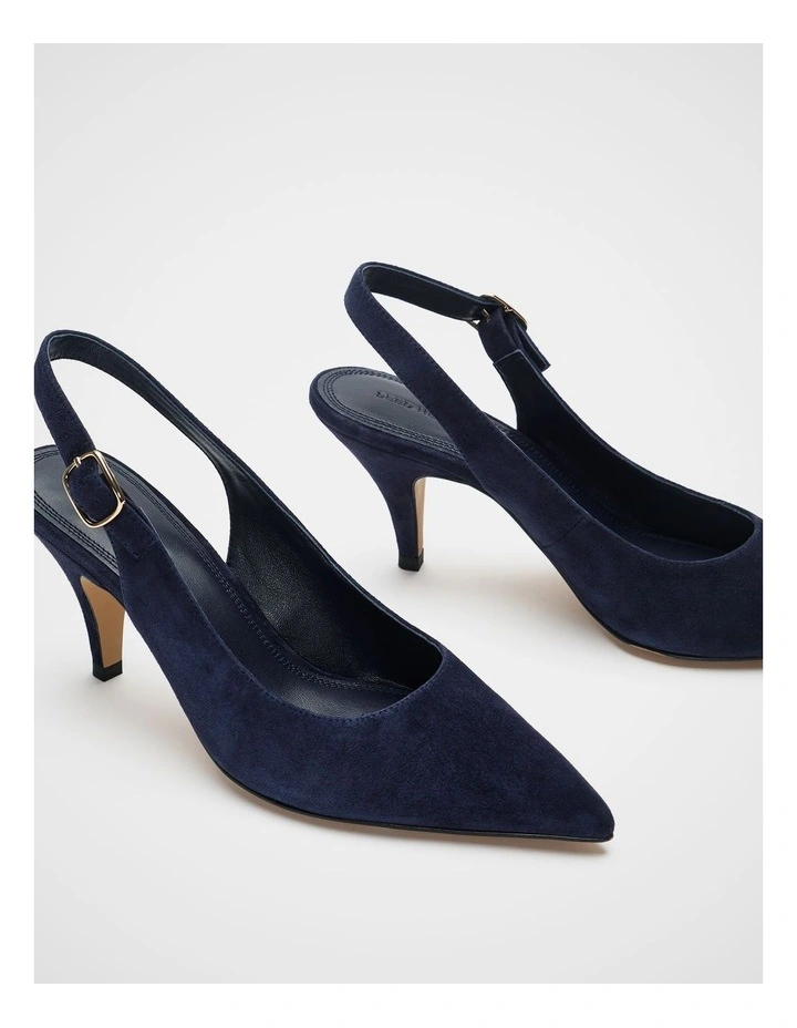 Elora Slingback Pump in Twilight Blue Suede image 3