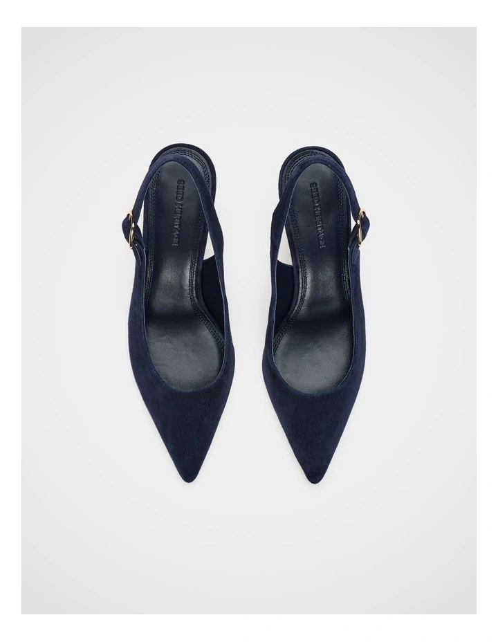 Elora Slingback Pump in Twilight Blue Suede image 4