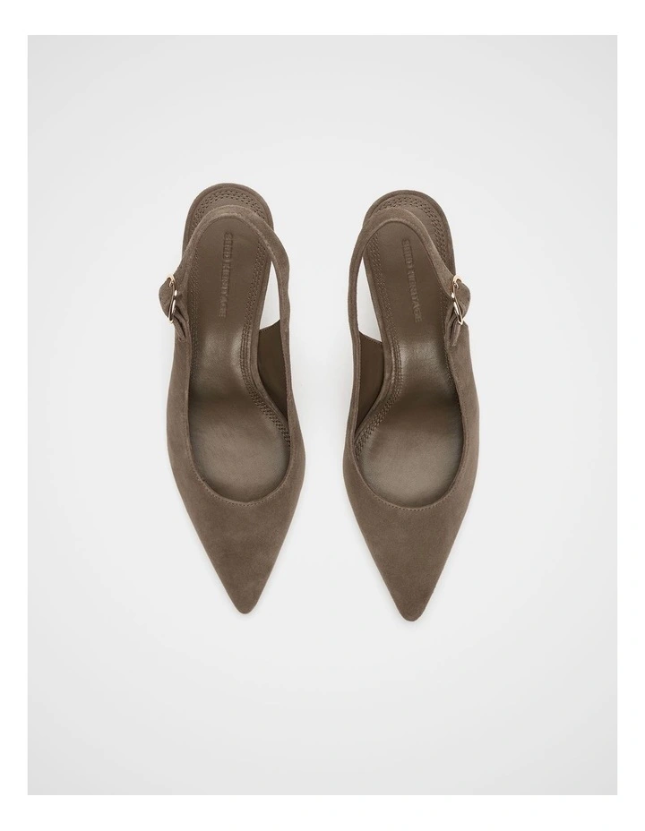 Elora Slingback Pump in Cocoa Suede image 4