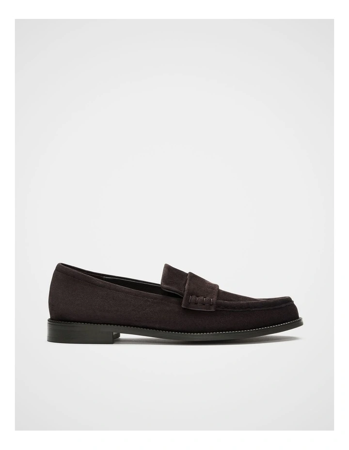 Kyla Loafer in Chocolate Suede image 1