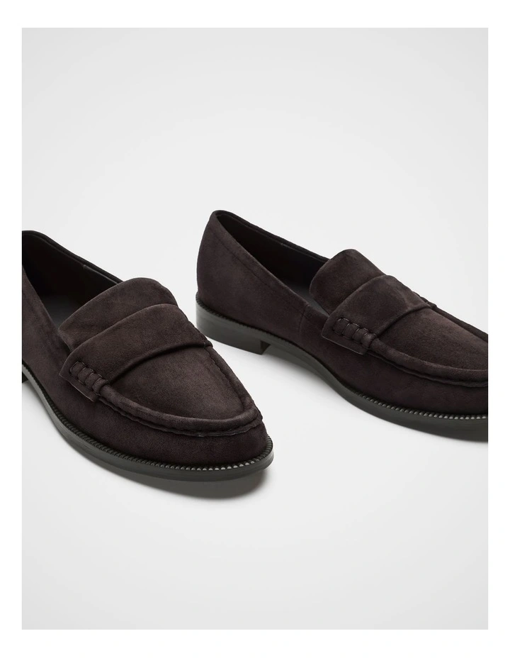Kyla Loafer in Chocolate Suede image 3