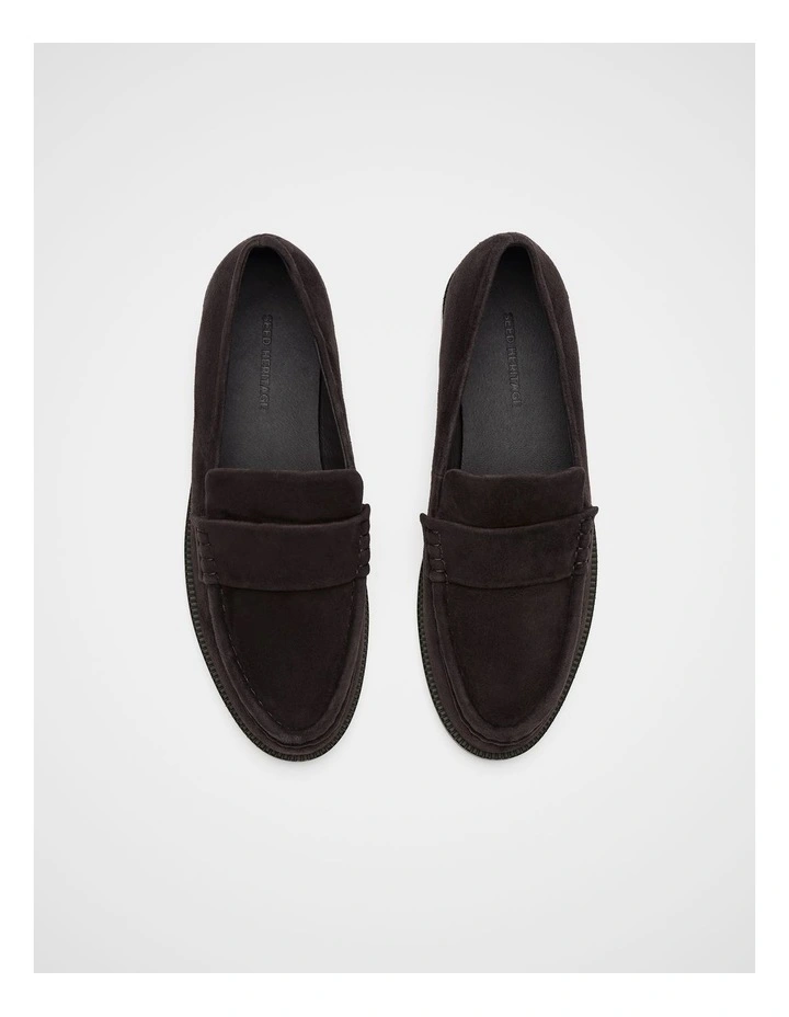 Kyla Loafer in Chocolate Suede image 4