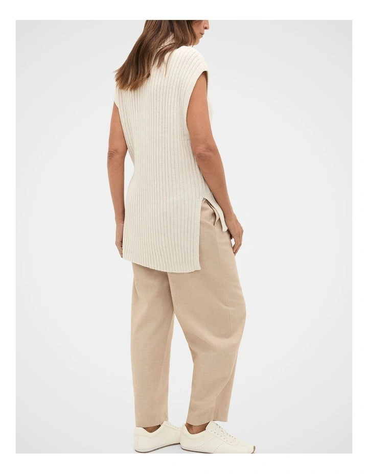 Collar Knit Poncho in Mist image 2