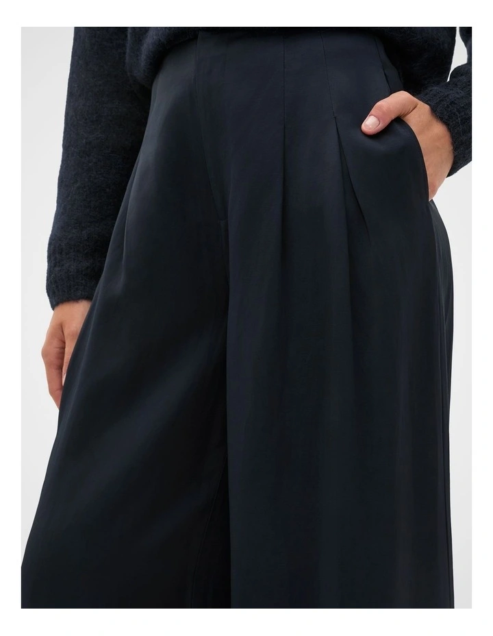 Pleat Front Palazzo Pant in Twilight Blue image 4