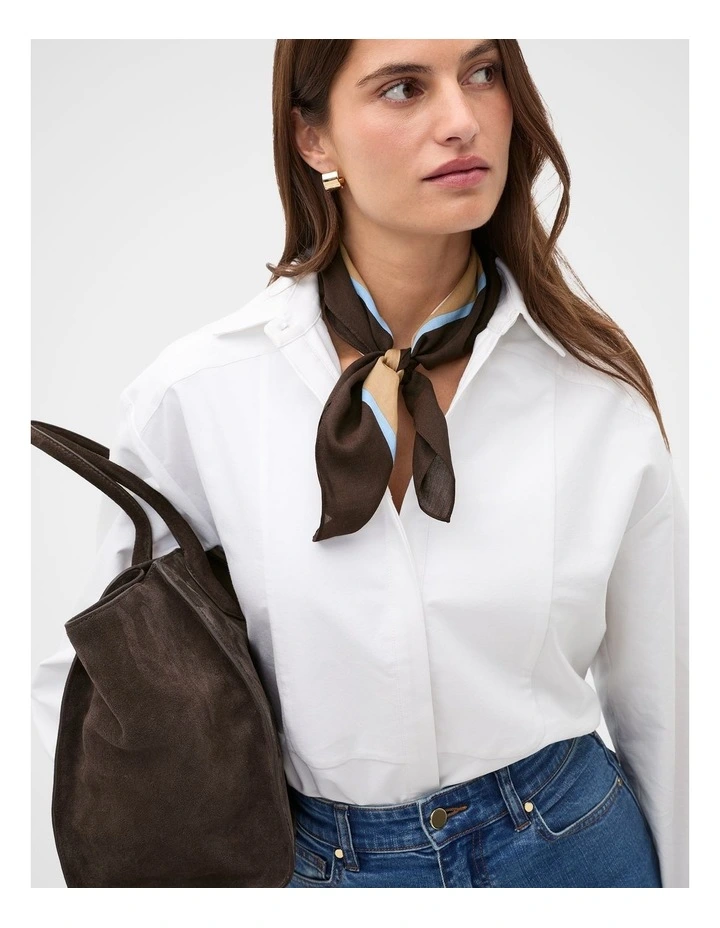 Printed Headscarf in Coffee Bean Multi image 2