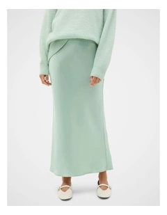 Satin Midi Slip Skirt