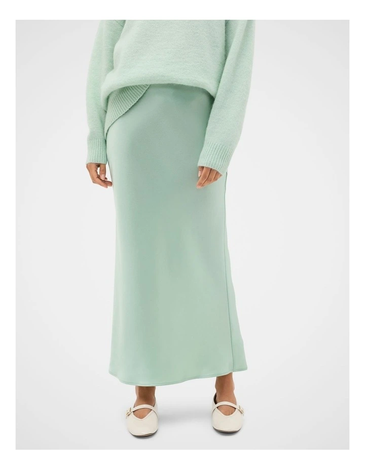 Satin Midi Slip Skirt image 1