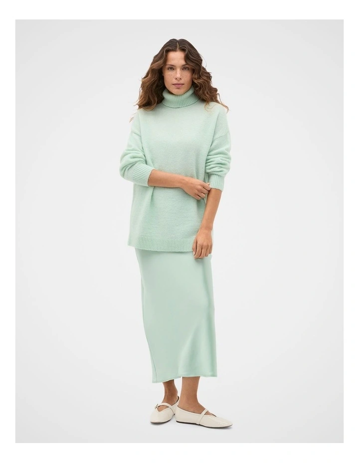 Satin Midi Slip Skirt image 4