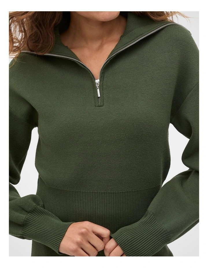 Double Knit Crop Zip Through image 4