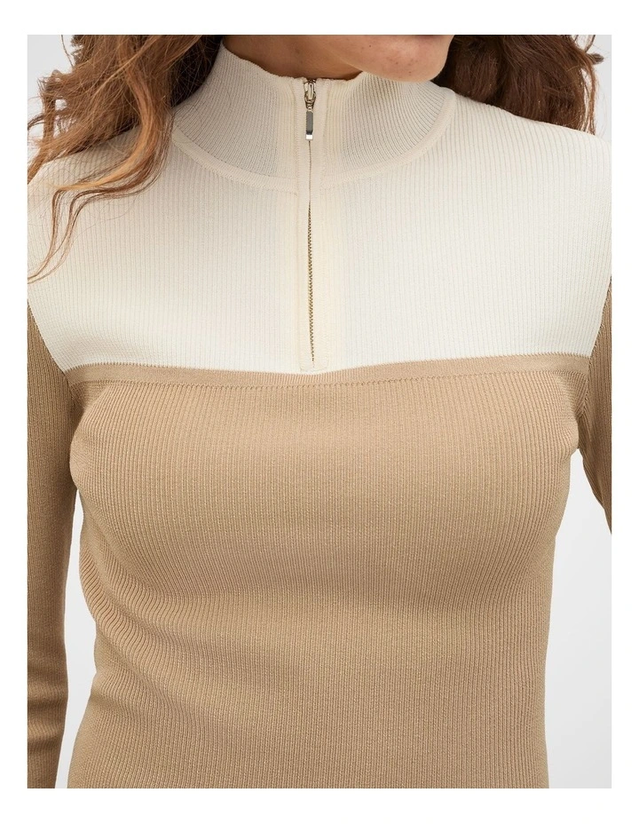 Contrast Knit Mock Neck image 3