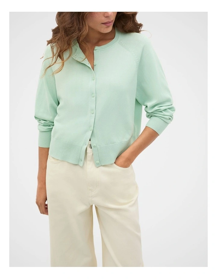 Cotton Blend Raglan Cardigan image 1