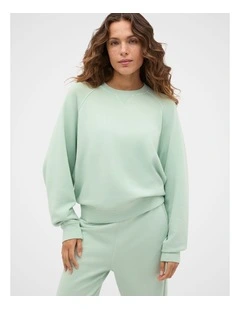 Washed Terry Crew Neck Sweat